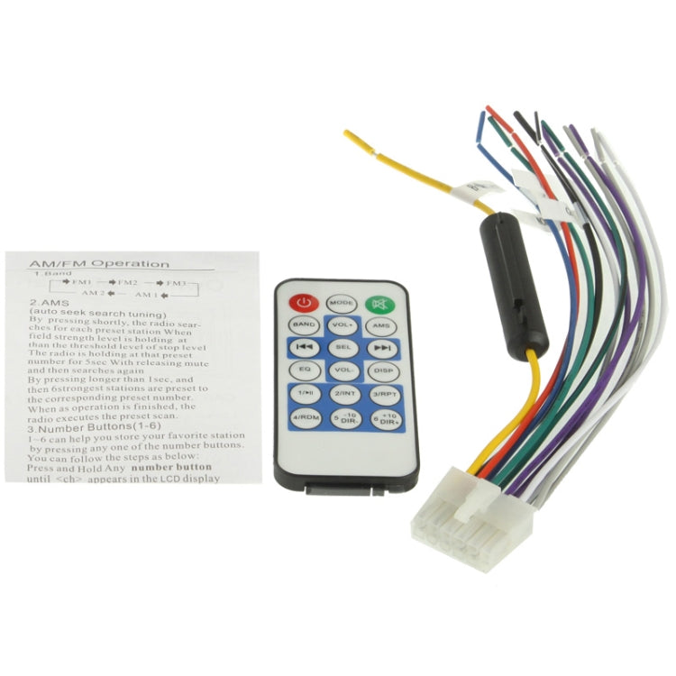 50W x 4 Car MP3 Player with Remote Control, Support MP3 / FM / SD Card / USB Flash Disk / AUX IN (6208)