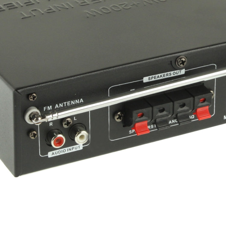 AK-901 Stereo Audio Karaoke Power Amplifier with Remote Control, Support SD Card / USB Flash Disk / FM Radio(Black)