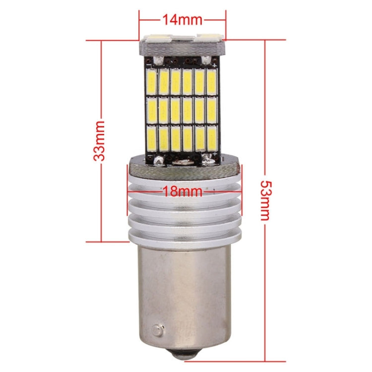 2 PCS 1156 9W 450LM White Light 45 LED 4014 SMD Car Brake Light Steering Light Bulb, DC 12V
