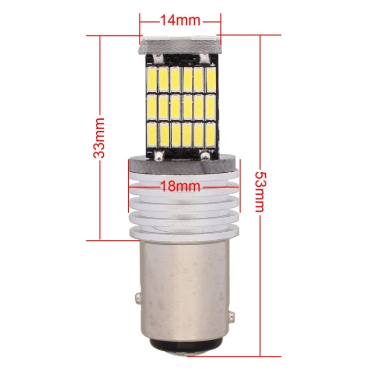 2 PCS 1157 9W 450LM White Light 45 LED 4014 SMD Car Brake Light Steering Light Bulb, DC 12V
