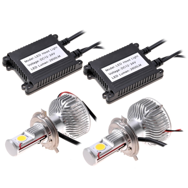 2 PCS FH01 60W 2x CREE 2800LM 6000K White Light Car LED Head Lamp, 2 Modes, DC 12-24V