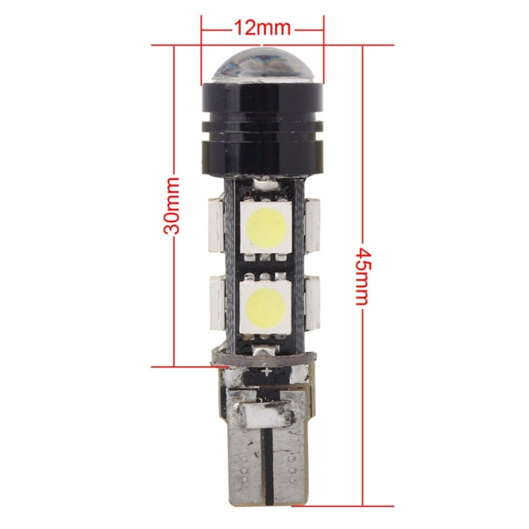 2 PCS T10 5W 200LM White Light COB 8 LED SMD 5050 Car Clearance Lights Lamp, DC 12V