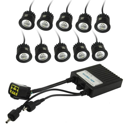 ADL-DRL002 Car White 10 x 1W LED Daytime Running Lights, DC 12V