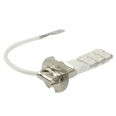 H3 Car Blue 12 LED 5050 SMD Fog Light Bulb, DC 12V (Pair)