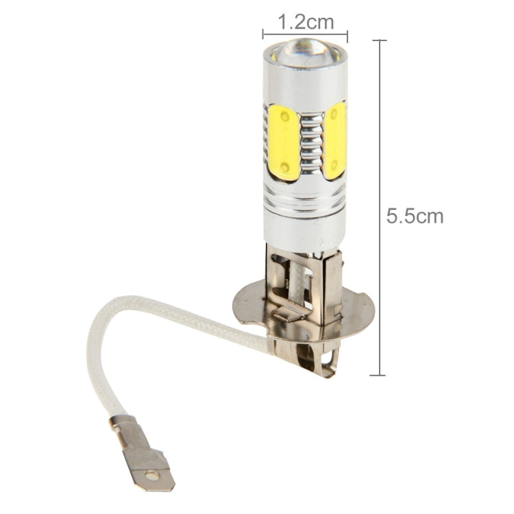 H3 6W White LED Fog Light for Vehicles, DC 12V-24V