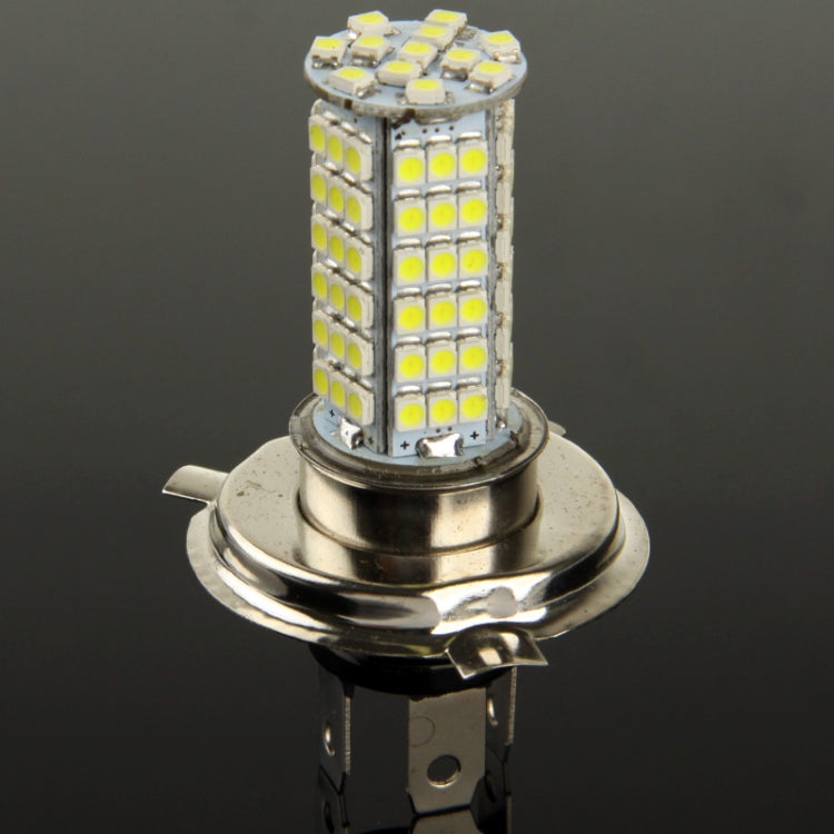 H4 White 102 LED 3528 SMD Car Signal Light Bulb, DC 12V