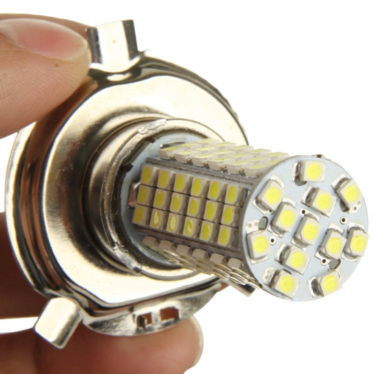 H4 White 102 LED 3528 SMD Car Signal Light Bulb, DC 12V