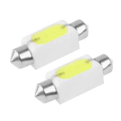 31mm 1W White Ceramic LED Car Signal Light Bulb, DC 12V (Pair)
