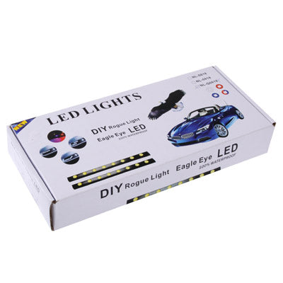 White 2 x 6 LED Waterproof Eagle Eye DIY Rogue Light, Length: 25cm (Pair), Black