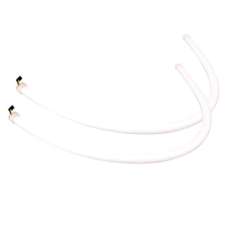 2 PCS  6W 360LM 6500K 597-577nm White + Yellow Wired LED Tube Daytime Running Light DRL Steering Lamp, DC12V, Lamp Length:60cm
