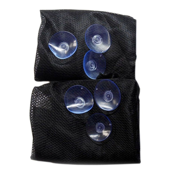 2 PCS Universal Car Sun Shade Cloth Curtain with 6 Suckers(Black)