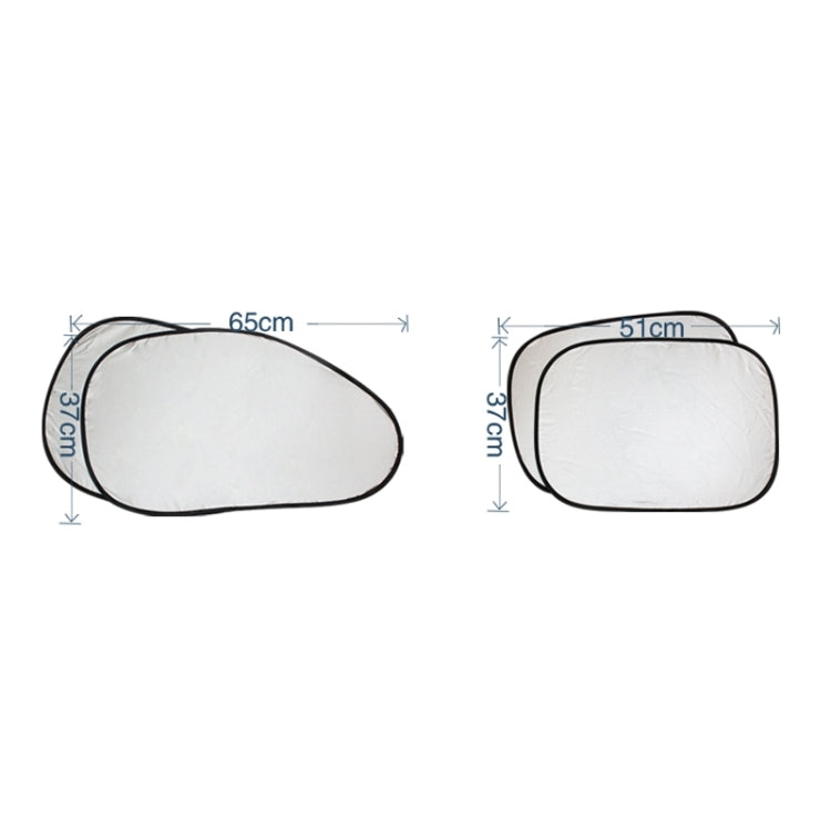 6 in 1 Summer Accessories Coated Silver Car Sun Shade Cloth Set, Random Color Delivery