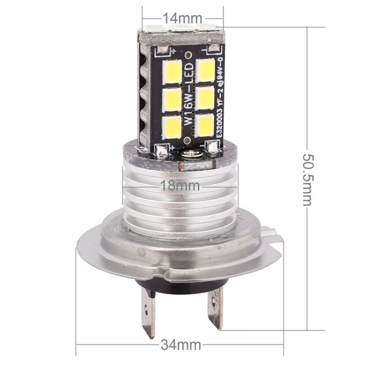 2 PCS H7 3W White LED 300LM SMD 2835 Car Rear Fog Lamp / Backup Light for Vehicles, DC 12V