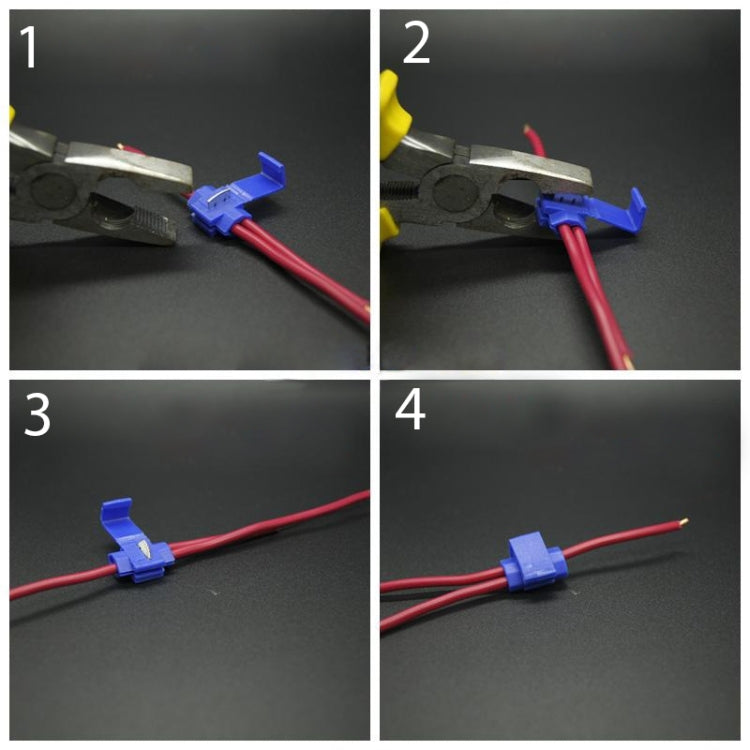 10 PCS Wire Terminals Quick Wiring Connector Cable Clamp(Dark Blue)