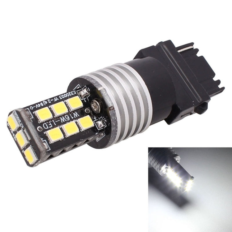2 PCS T25 Single Wire 3W White LED 300LM SMD 2835 Car Rear Fog Lamp / Backup Light for Vehicles, DC 12V