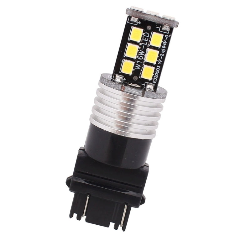 2 PCS T25 Double Wires 3W White LED 300LM SMD 2835 Car Rear Fog Lamp / Backup Light for Vehicles, DC 12V