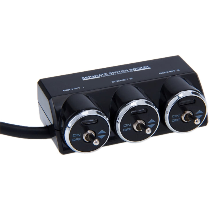 Kashimura KX-144 3 in 1 Separate Switch Socket Car Power Adapter Car Cigarette Lighter