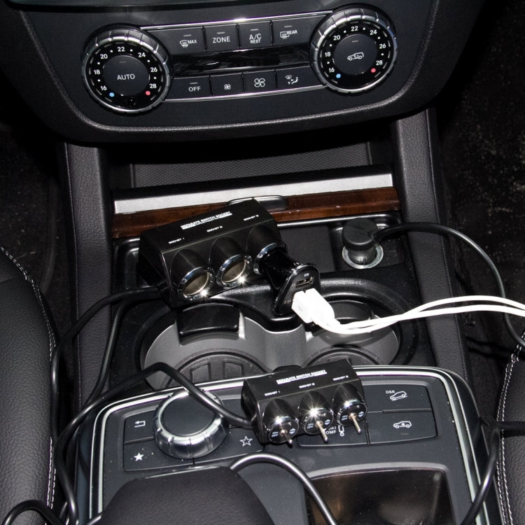 Kashimura KX-144 3 in 1 Separate Switch Socket Car Power Adapter Car Cigarette Lighter