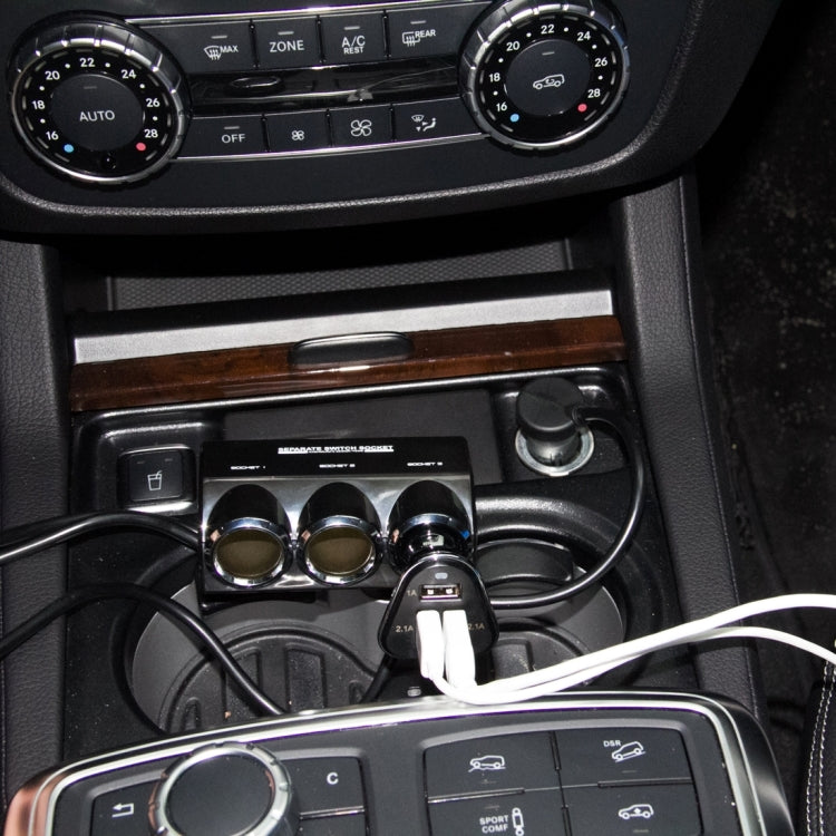 Kashimura DK-16 3 Ports USB 4.2A Max 2 Ports Cigarette Lighter Socket Car Charger for iPhone 6 & 6s / iPad Air 2