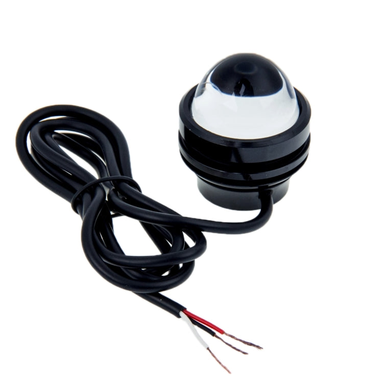 2 PCS 15F 15W Green Light 3 LED Metal Eagle Eyes Car Flash Light Lamp, Constant Current, Wire Length: 95cm