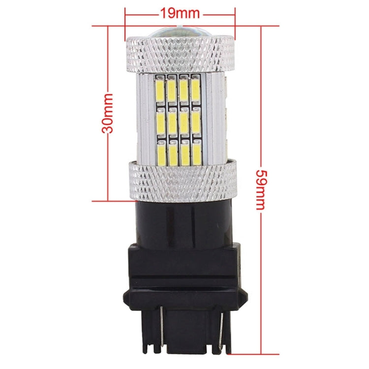 2PCS T25 P27/7W 3157 10W 540LM White Light 54 LED 4014 SMD Car Brake Light Rear Driving Lamp Bulb, DC 12V