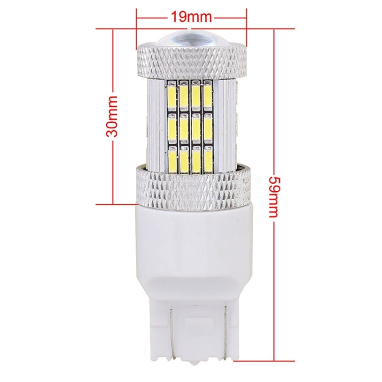2PCS T20 W21/5W 7443 10W 540LM White Light 54 LED 4014 SMD Car Brake Light Rear Driving Lamp Bulb, DC 12V