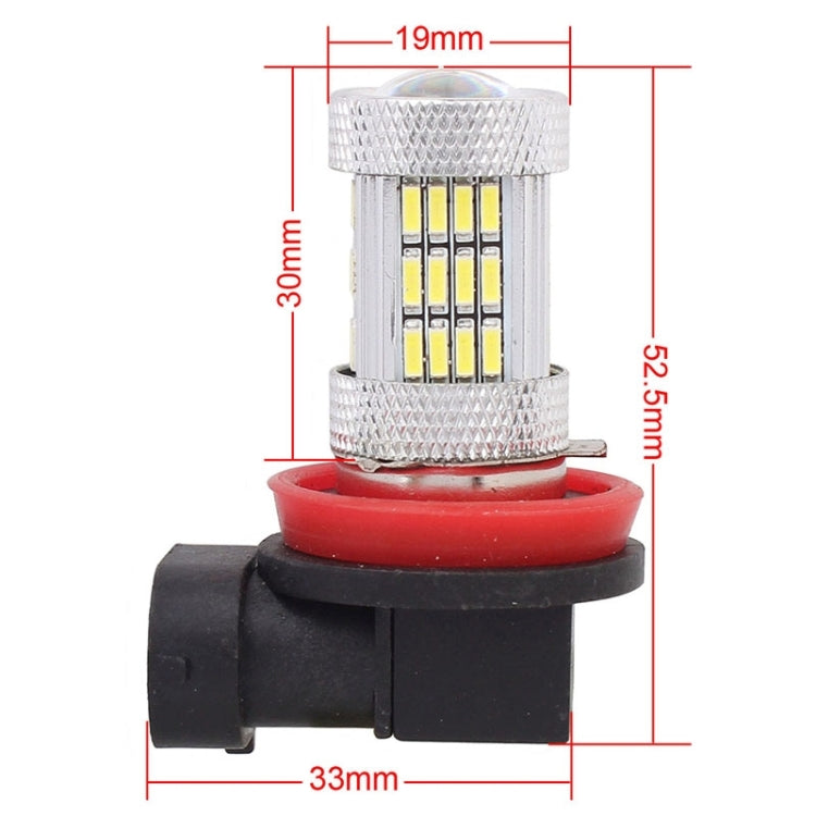 2PCS  H11 10W 540LM White Light 54 LED 4014 SMD Car Brake Light Fog Lights Bulb, DC 12V