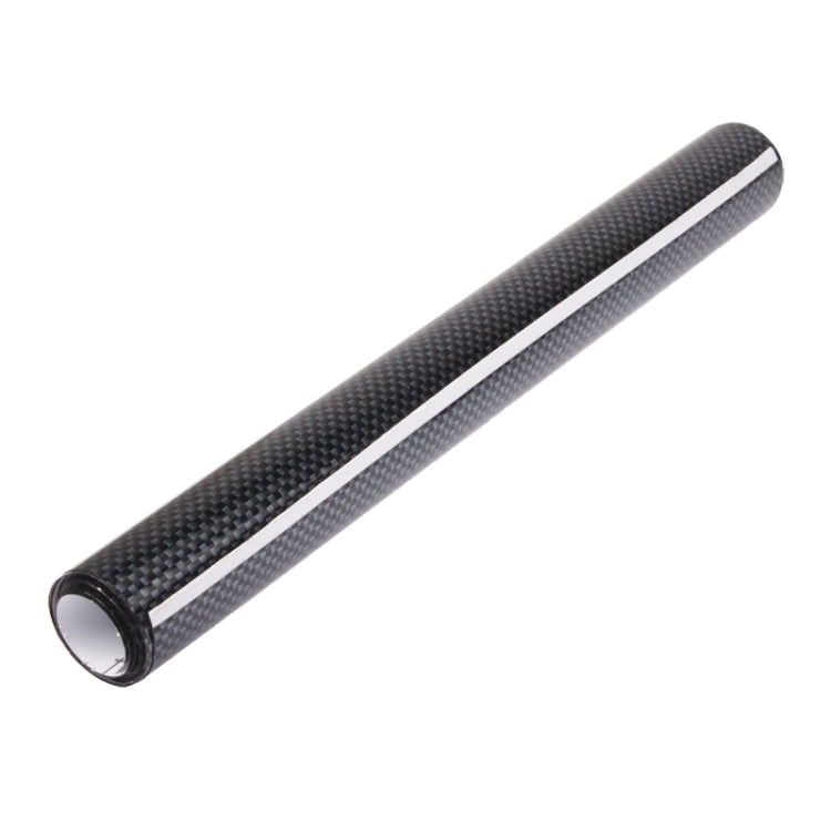 Car Decorative Carbon Fiber PVC Sticker, Size: 127cm(L) x 30cm(W), Black + Silver