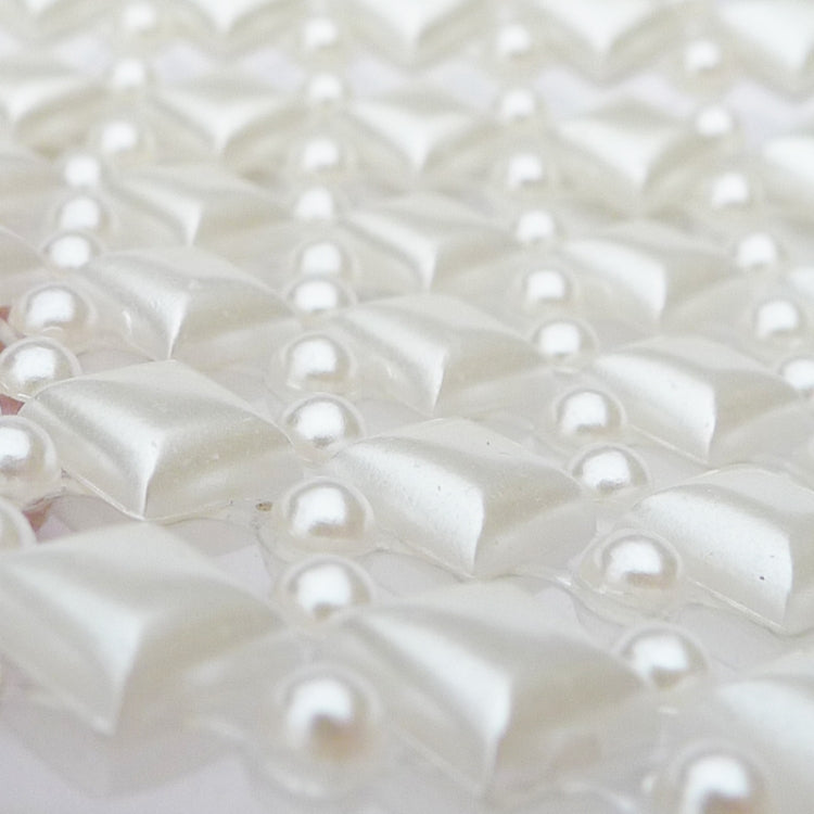 140 PCS Square + 308 PCS Round Glitter Crystal Diamond Decoration / Shining Rhinestone Sticker for Car Sticker & Cell Phone Ornament(White)