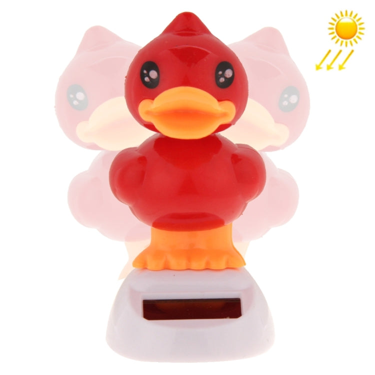 Solar Powered Bobble Head Dancing Toy Car Decoration Ornament Cute Duckling, Random Color Delivery