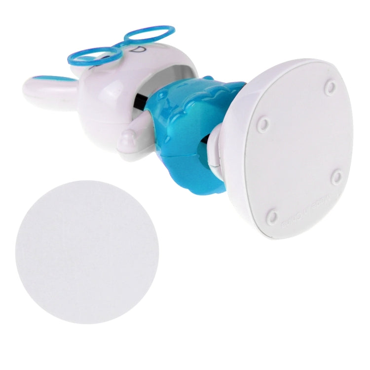 Solar Powered Bobble Head Dancing Toy Car Decoration Ornament Cute Rabbit(Blue)