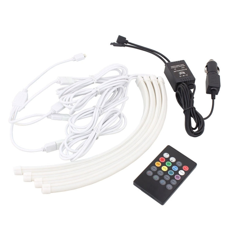 Car Acoustic LED Atmosphere Lamp / Chassis / Automobile Hub Lights RGB Colorful Musice Lamp, 12V