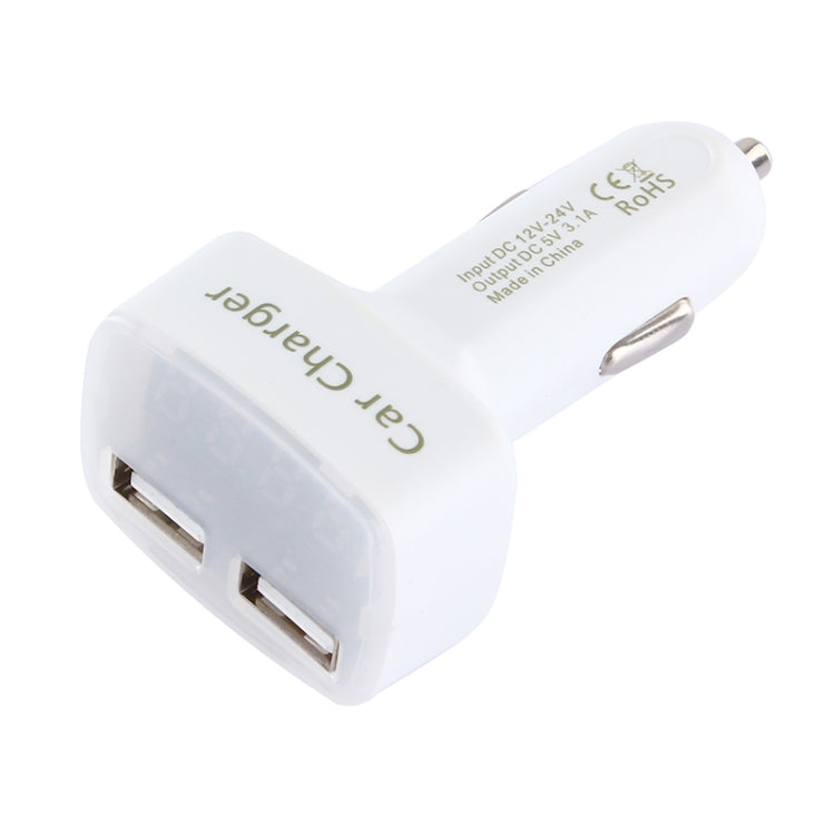 4 in 1 5V 3.1A Dual Ports Car Charger with Voltage, Temperature and Current Display