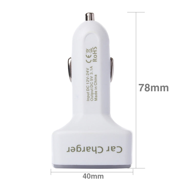 4 in 1 5V 3.1A Dual Ports Car Charger with Voltage, Temperature and Current Display