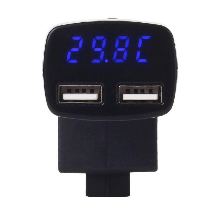 4 in 1 5V 3.1A Dual Ports Car Charger with Voltage, Temperature and Current Display