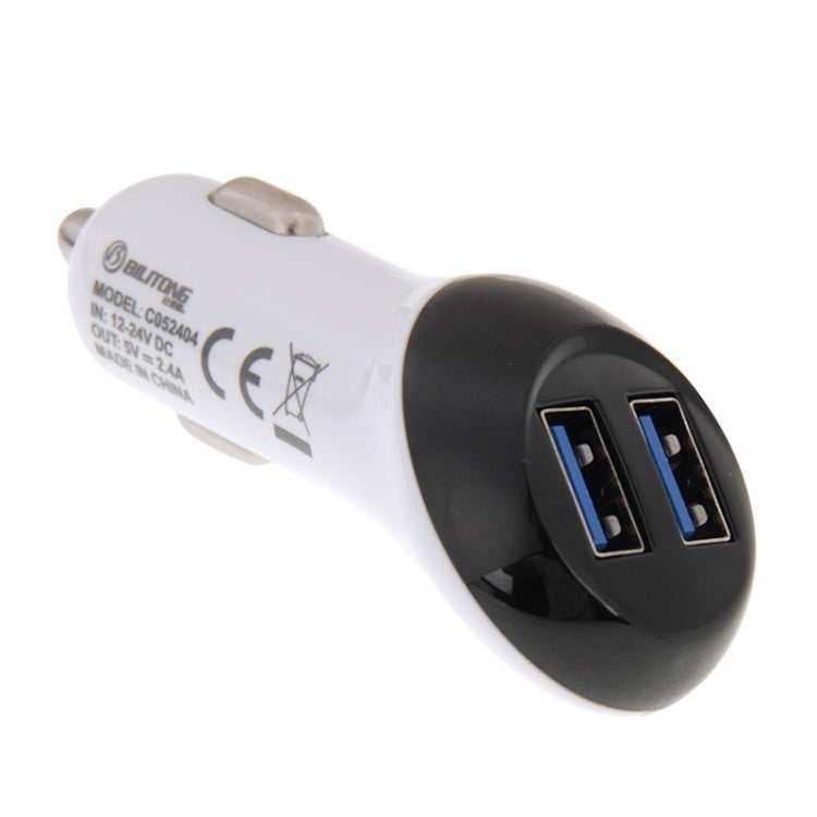 BiLiTong C052404 5V 2.4A 2-Ports USB Universal Car Charger for iPhone 6S & 6S Plus, iPhone 6 & 6 Plus, iPad Air 2 & Air, Galaxy S6 / S5 / S IV, HTC, LG, Sony