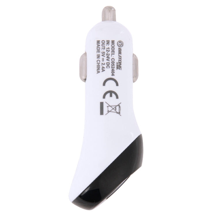 BiLiTong C052404 5V 2.4A 2-Ports USB Universal Car Charger for iPhone 6S & 6S Plus, iPhone 6 & 6 Plus, iPad Air 2 & Air, Galaxy S6 / S5 / S IV, HTC, LG, Sony