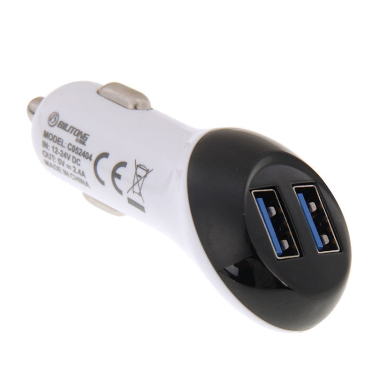BiLiTong C052404 5V 2.4A 2-Ports USB Universal Car Charger for iPhone 6S & 6S Plus, iPhone 6 & 6 Plus, iPad Air 2 & Air, Galaxy S6 / S5 / S IV, HTC, LG, Sony