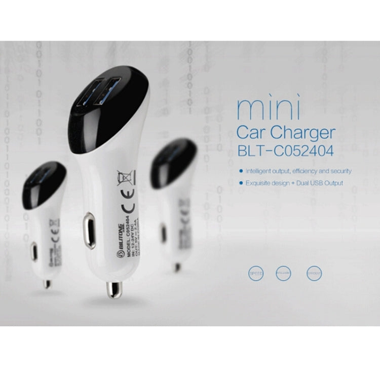 BiLiTong C052404 5V 2.4A 2-Ports USB Universal Car Charger for iPhone 6S & 6S Plus, iPhone 6 & 6 Plus, iPad Air 2 & Air, Galaxy S6 / S5 / S IV, HTC, LG, Sony
