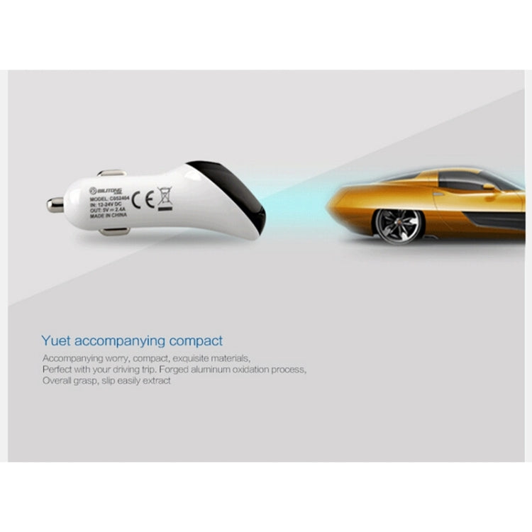 BiLiTong C052404 5V 2.4A 2-Ports USB Universal Car Charger for iPhone 6S & 6S Plus, iPhone 6 & 6 Plus, iPad Air 2 & Air, Galaxy S6 / S5 / S IV, HTC, LG, Sony