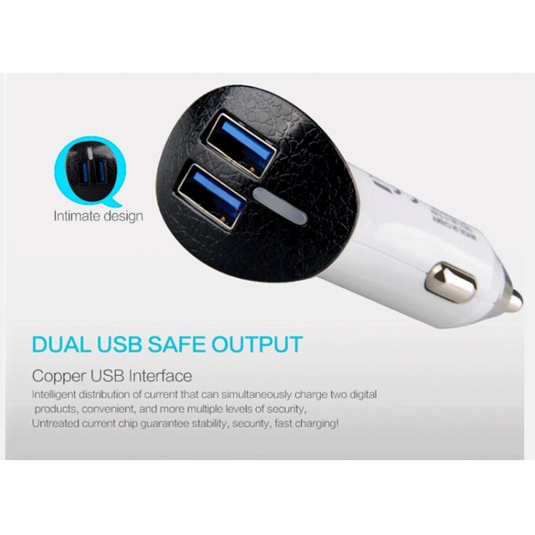 BiLiTong C052401 5V 2.4A 2-Ports USB Universal Car Charger for iPhone 6S & 6S Plus, iPhone 6 & 6 Plus, iPad Air 2 & Air, Galaxy S6 / S5 / S IV, HTC, LG, Sony