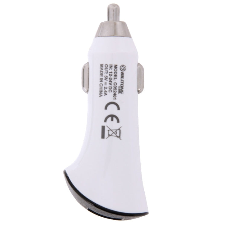 BiLiTong C052401 5V 2.4A 2-Ports USB Universal Car Charger for iPhone 6S & 6S Plus, iPhone 6 & 6 Plus, iPad Air 2 & Air, Galaxy S6 / S5 / S IV, HTC, LG, Sony