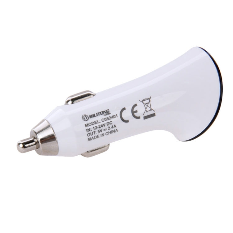 BiLiTong C052401 5V 2.4A 2-Ports USB Universal Car Charger for iPhone 6S & 6S Plus, iPhone 6 & 6 Plus, iPad Air 2 & Air, Galaxy S6 / S5 / S IV, HTC, LG, Sony