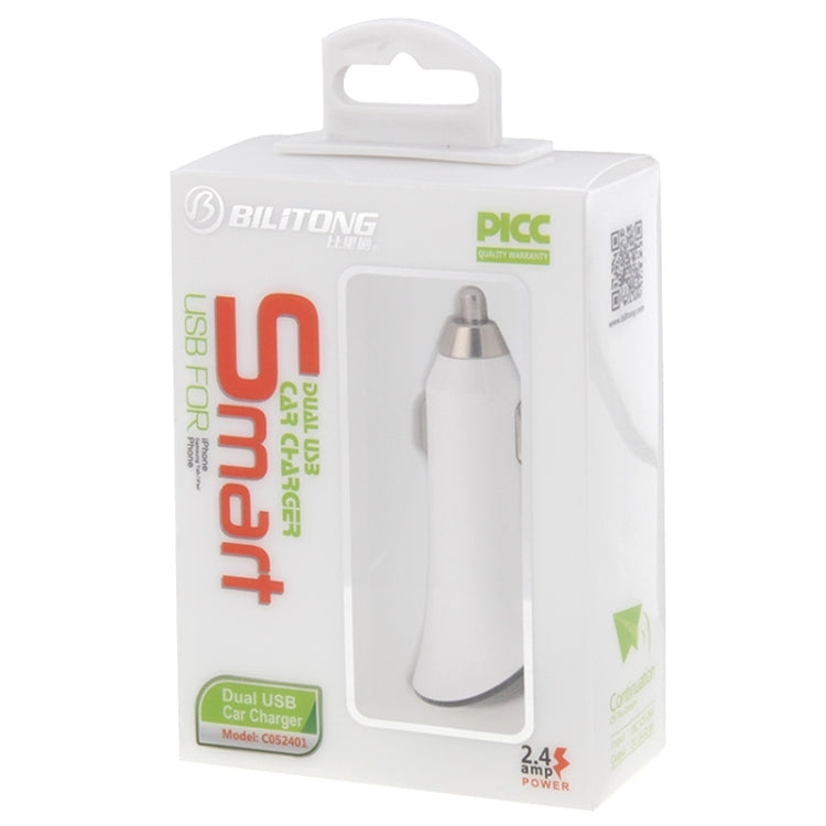 BiLiTong C052401 5V 2.4A 2-Ports USB Universal Car Charger for iPhone 6S & 6S Plus, iPhone 6 & 6 Plus, iPad Air 2 & Air, Galaxy S6 / S5 / S IV, HTC, LG, Sony