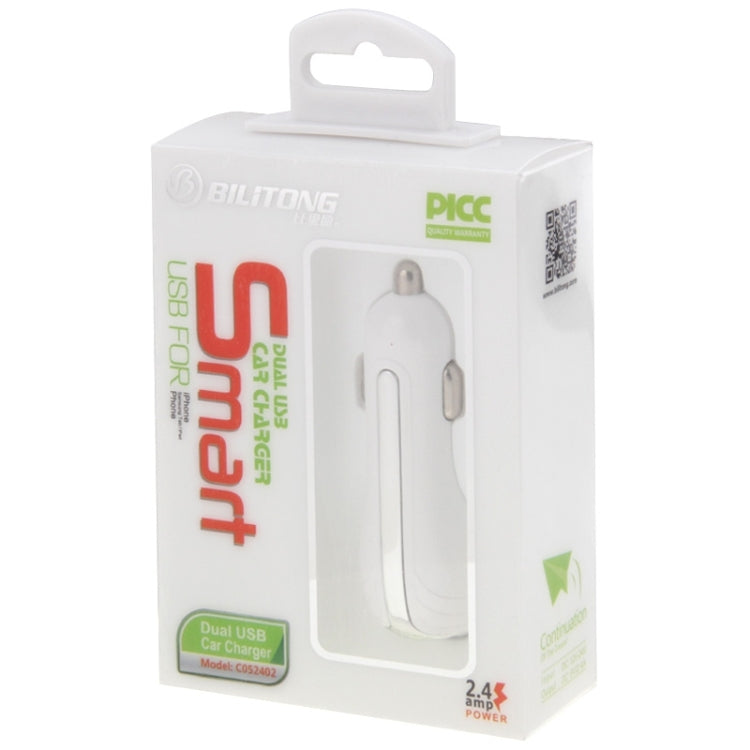 BiLiTong C052402 5V 2.4A 2-Ports USB Universal Car Charger for iPhone 6S & 6S Plus, iPhone 6 & 6 Plus, iPad Air 2 & Air, Galaxy S6 / S5 / S IV, HTC, LG, Sony