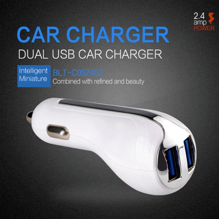BiLiTong C052402 5V 2.4A 2-Ports USB Universal Car Charger for iPhone 6S & 6S Plus, iPhone 6 & 6 Plus, iPad Air 2 & Air, Galaxy S6 / S5 / S IV, HTC, LG, Sony