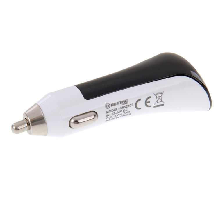 BiLiTong C052403 5V 2.4A 2-Ports USB Universal Car Charger for iPhone 6S & 6S Plus, iPhone 6 & 6 Plus, iPad Air 2 & Air, Galaxy S6 / S5 / S IV, HTC, LG, Sony