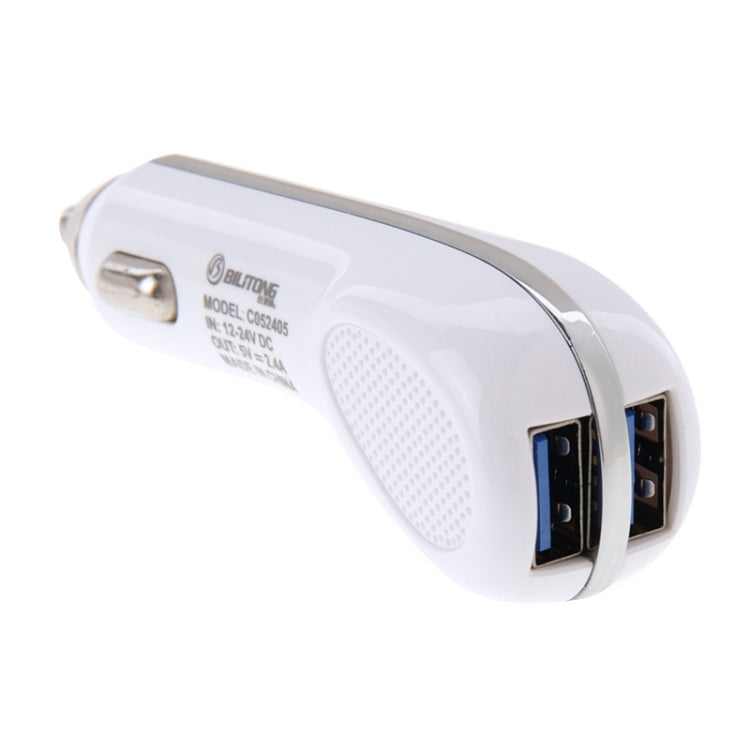 BiLiTong C052405 5V 2.4A 2-Ports USB Universal Car Charger for iPhone 6S & 6S Plus, iPhone 6 & 6 Plus, iPad Air 2 & Air, Galaxy S6 / S5 / S IV, HTC, LG, Sony