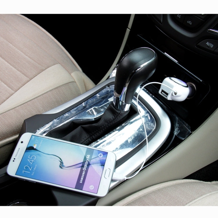 1A Universal Retractable Micro USB & USB 2.0 Car Charger Cable for Galaxy S6 / S6 edge / S6 edge+ / S IV / Note 5 Edge, HTC, Sony, Length: About 1m(White)