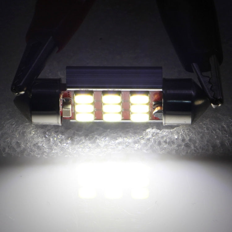 2 PCS 36mm 3.0W 180LM White Light 9 LED SMD 2835 CANBUS License Plate Reading Lights Car Light Bulb